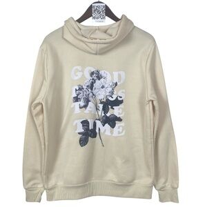 Good Things Cream Floral Graphic Hoodie / S